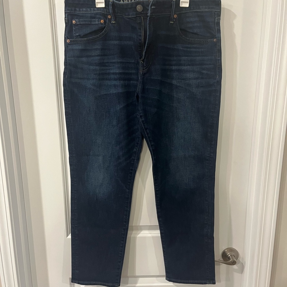 American Eagle Outfitters Blue Athletic Fit Jeans Classic Style